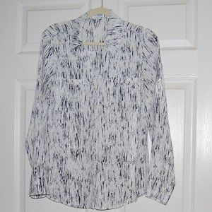 Express Portofino Blouse Black and White Medium